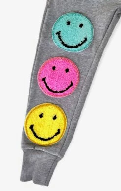 Crystal Emoji Joggers -Clothing Shop 3 emoji joggers gray lola the boys 28876354879590