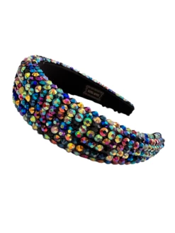 Crystal Encrusted Headband -Clothing Shop accessories crystal encrusted headband lola the boys 29390110130278
