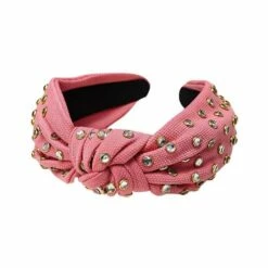 Crystal Studded Knot Headband -Clothing Shop accessories crystal studded knot headband lola the boys 15482858668134