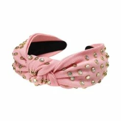 Crystal Studded Knot Headband -Clothing Shop accessories crystal studded knot headband lola the boys 15482860208230