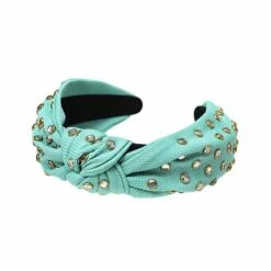 Crystal Studded Knot Headband -Clothing Shop accessories crystal studded knot headband lola the boys 15482867253350