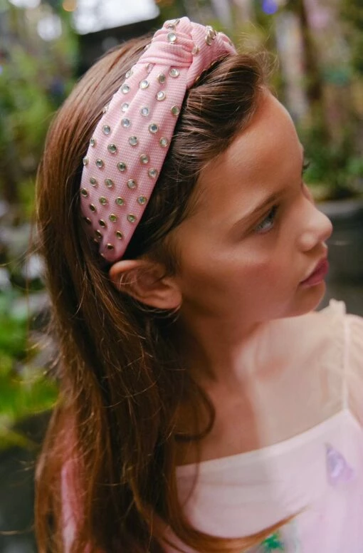 Crystal Studded Knot Headband 2 Crystal Studded Knot Headband -Clothing Shop accessories crystal studded knot headband lola the boys 29668962140262