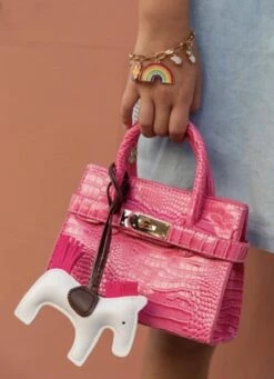 Mini Faux Croc Purse With Horse