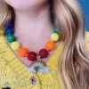 Rainbow Crystal Gum-Ball Necklace