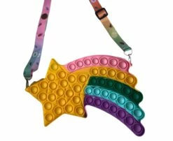 Rainbow Shooting Star Fidget Crossbody -Clothing Shop accessories rainbow shooting star fidget crossbody lola the boys 28647999570022
