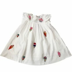 All About Beaded Ice Cream Ruffle Dress -Clothing Shop all about beaded ice cream ruffle dress lola the boys 28925772529766
