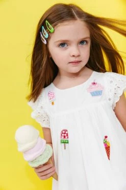 All About Beaded Ice Cream Ruffle Dress -Clothing Shop all about beaded ice cream ruffle dress lola the boys 29500271329382