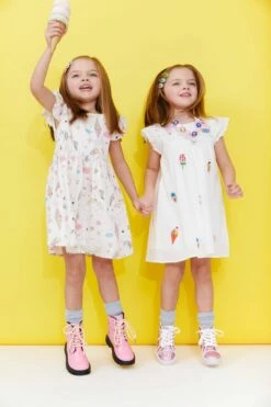 All About Beaded Ice Cream Ruffle Dress -Clothing Shop all about beaded ice cream ruffle dress lola the boys 29500271591526