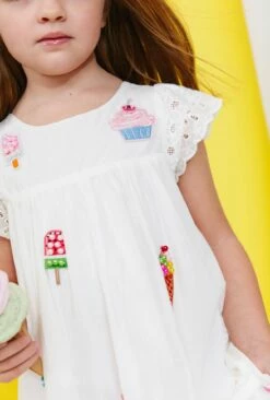 All About Beaded Ice Cream Ruffle Dress -Clothing Shop all about beaded ice cream ruffle dress lola the boys 29500710387814