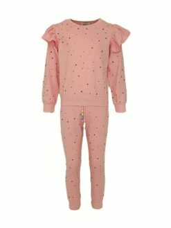 Rainbow Crystal Ruffle Jogger Set -Clothing Shop all over rainbow crystal ruffle jogger set lola the boys 29613619380326