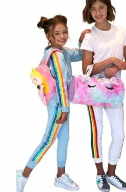 Baby Blue Rainbow Sequin Joggers Set -Clothing Shop baby blue rainbow sequin joggers set lola the boys 28928124125286
