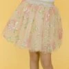 Beaded Floral Tutu Skirt