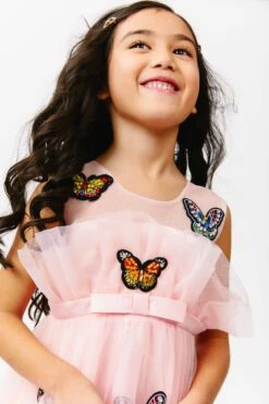 Butterfly Gem Tulle Dress -Clothing Shop butterfly gem tulle dress lola the boys 29579555012710