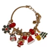 Christmas Charm And Beads Bracelet
