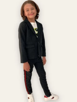 Dark Gray Tiger Suit Set -Clothing Shop dark gray tiger suit set lola the boys 29174751625318