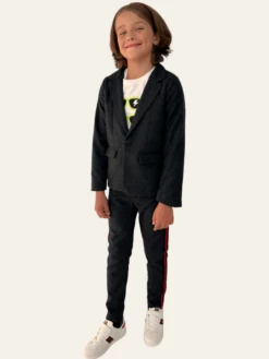 Dark Gray Tiger Suit Set -Clothing Shop dark gray tiger suit set lola the boys 29174752247910