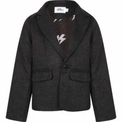 Dark Gray Tiger Suit Set -Clothing Shop dark gray tiger suit set lola the boys 29618422972518