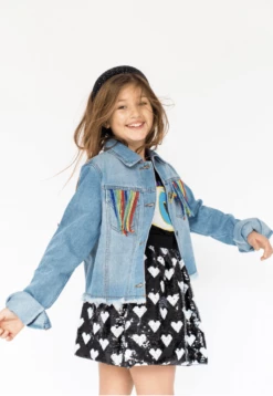 Womens Crystal Rainbow Tassel Denim -Clothing Shop denim womens crystal rainbow tassel denim lola the boys 29500381233254