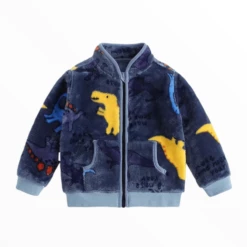 Dino Plush Velour Zip-Up