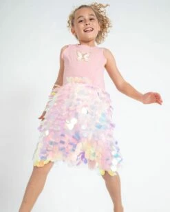 Butterfly Paillette Dress -Clothing Shop dress butterfly paillette dress lola the boys 28796051128422