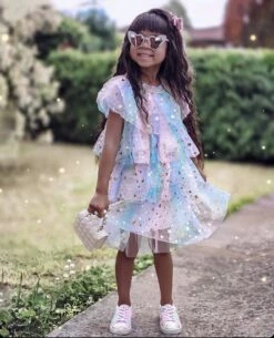 Pastel Stars Dress -Clothing Shop dress pastel stars dress lola the boys 28282164084838