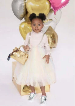 Rainbow Shimmer Tulle Dress -Clothing Shop dress rainbow shimmer tulle dress lola the boys 28313929416806