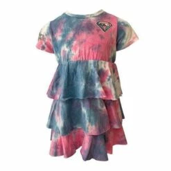 Tie Dye Patch Short Sleeve Dress 5 Tie Dye Patch Short Sleeve Dress -Clothing Shop dress tie dye patch short sleeve dress lola the boys 16117964144742