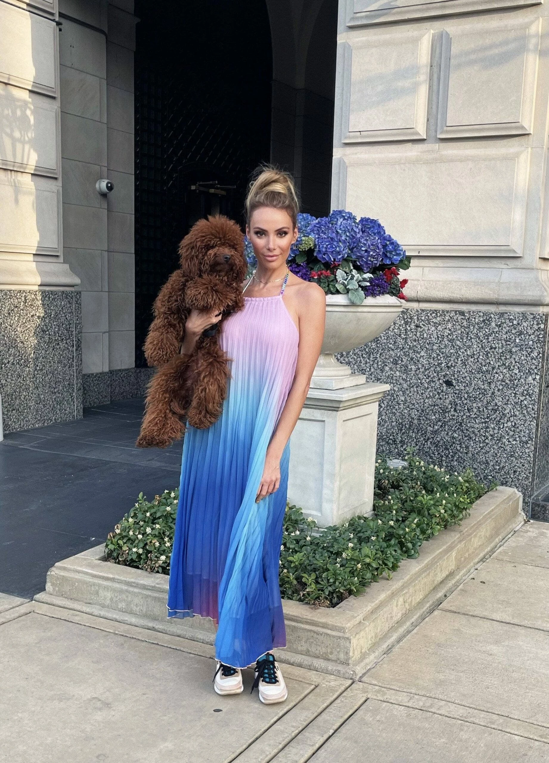 Women's Watercolor Maxi Dress 2 Women's Watercolor Maxi Dress - Image 2