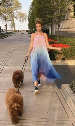 Women's Watercolor Maxi Dress