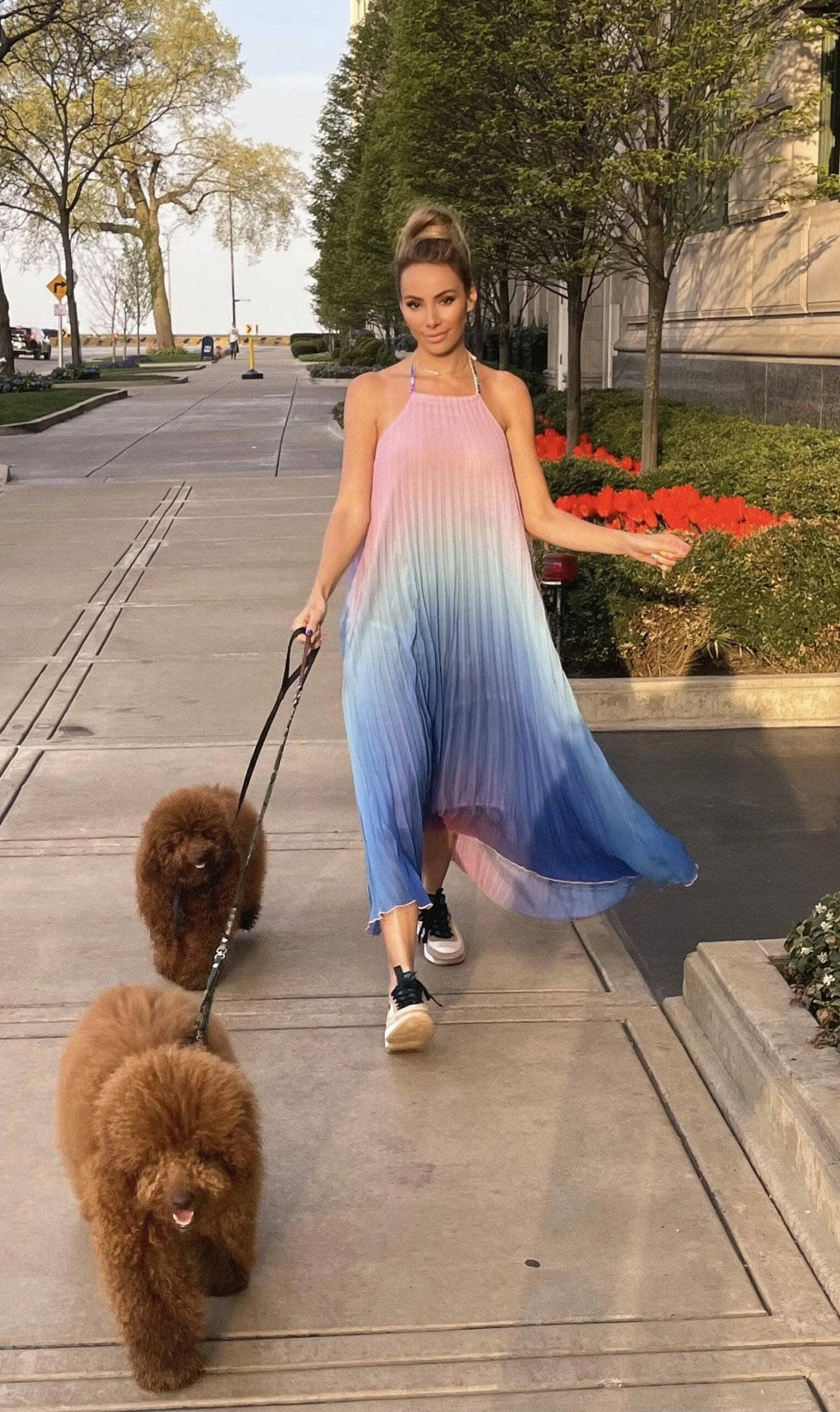 Women's Watercolor Maxi Dress 1 Women's Watercolor Maxi Dress