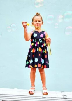 Rainbow Heart Dress -Clothing Shop dresses rainbow heart dress preorder ships 2 15 lola the boys 28718550024294