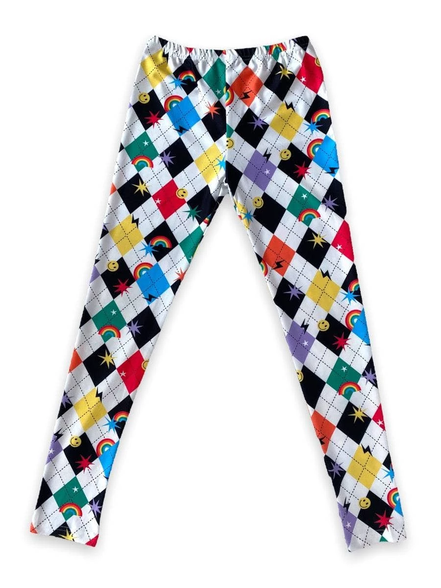 Emoji Checkered Leggings 3 Emoji Checkered Leggings - Image 3