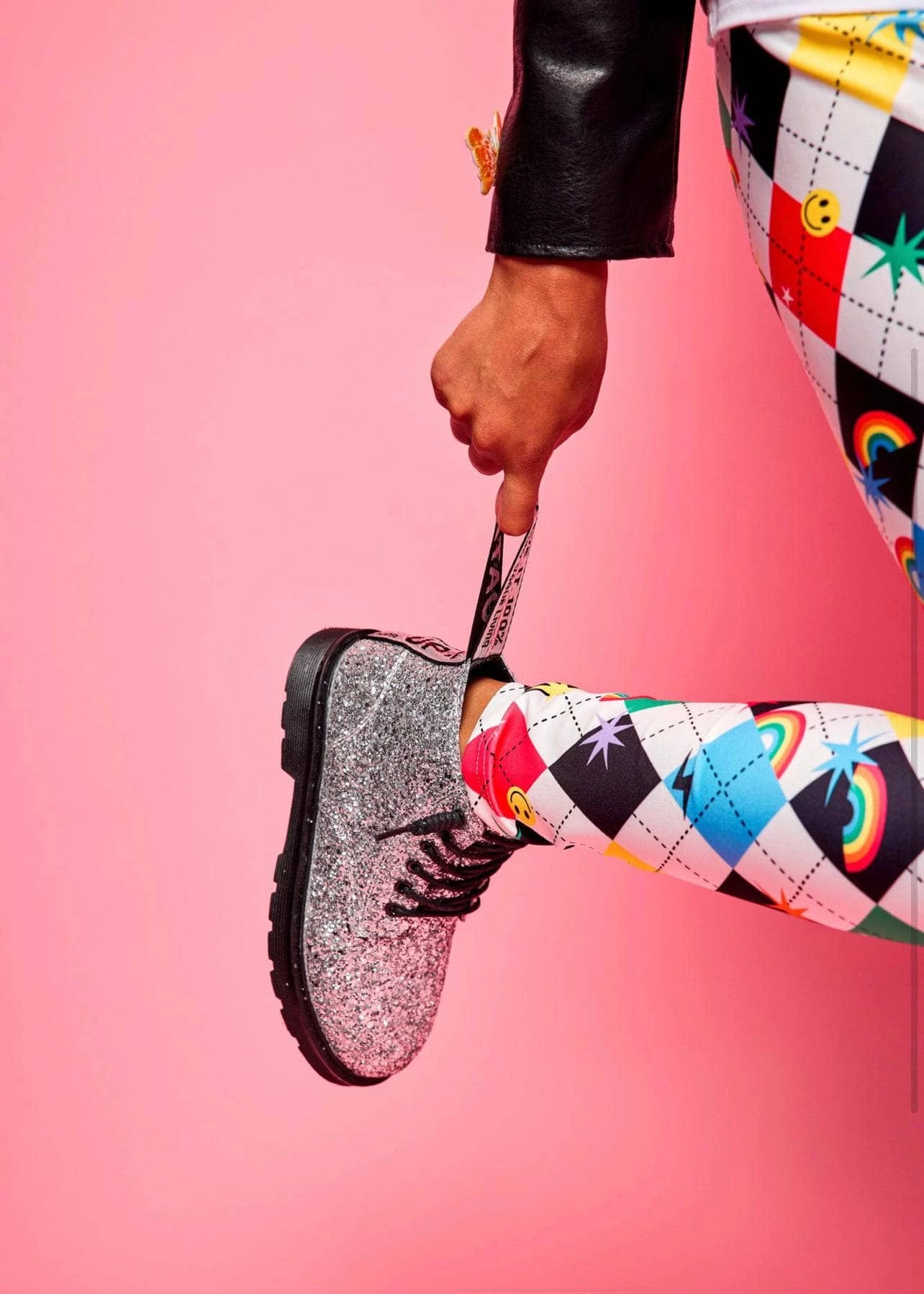 Emoji Checkered Leggings 2 Emoji Checkered Leggings - Image 2