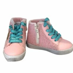 Baby Pink Sherpa High Tops -Clothing Shop footwear baby pink sherpa high tops lola the boys 28592663396454