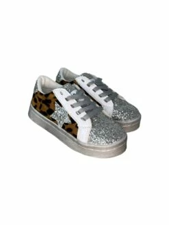 Cheetah Glitter Star Sneaker -Clothing Shop footwear cheetah glitter star sneaker lola the boys 29650235359334