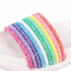 Glitter Rainbow Slides -Clothing Shop footwear glitter rainbow slides lola the boys 29618476613734