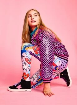 Pink & Black High Top Sherpa Sneaker -Clothing Shop footwear pink black high top sherpa sneaker lola the boys 29202643779686