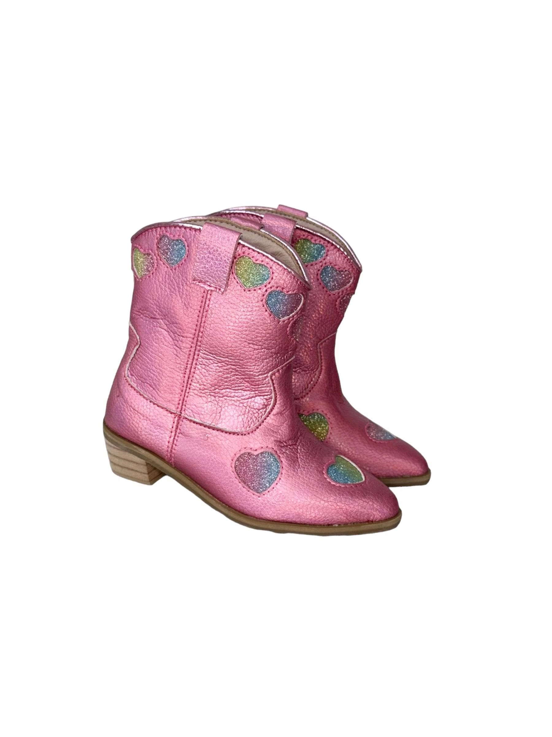 Pink Iridescent Heart Cowgirl Boots 7 Pink Iridescent Heart Cowgirl Boots - Image 7