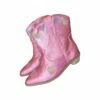 Pink Iridescent Heart Cowgirl Boots