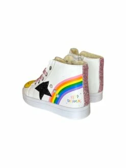 Rainbow Smiley Hi Top Sneaker 10 Rainbow Smiley Hi Top Sneaker -Clothing Shop footwear rainbow smiley hi top sneaker lola the boys 29657519784038