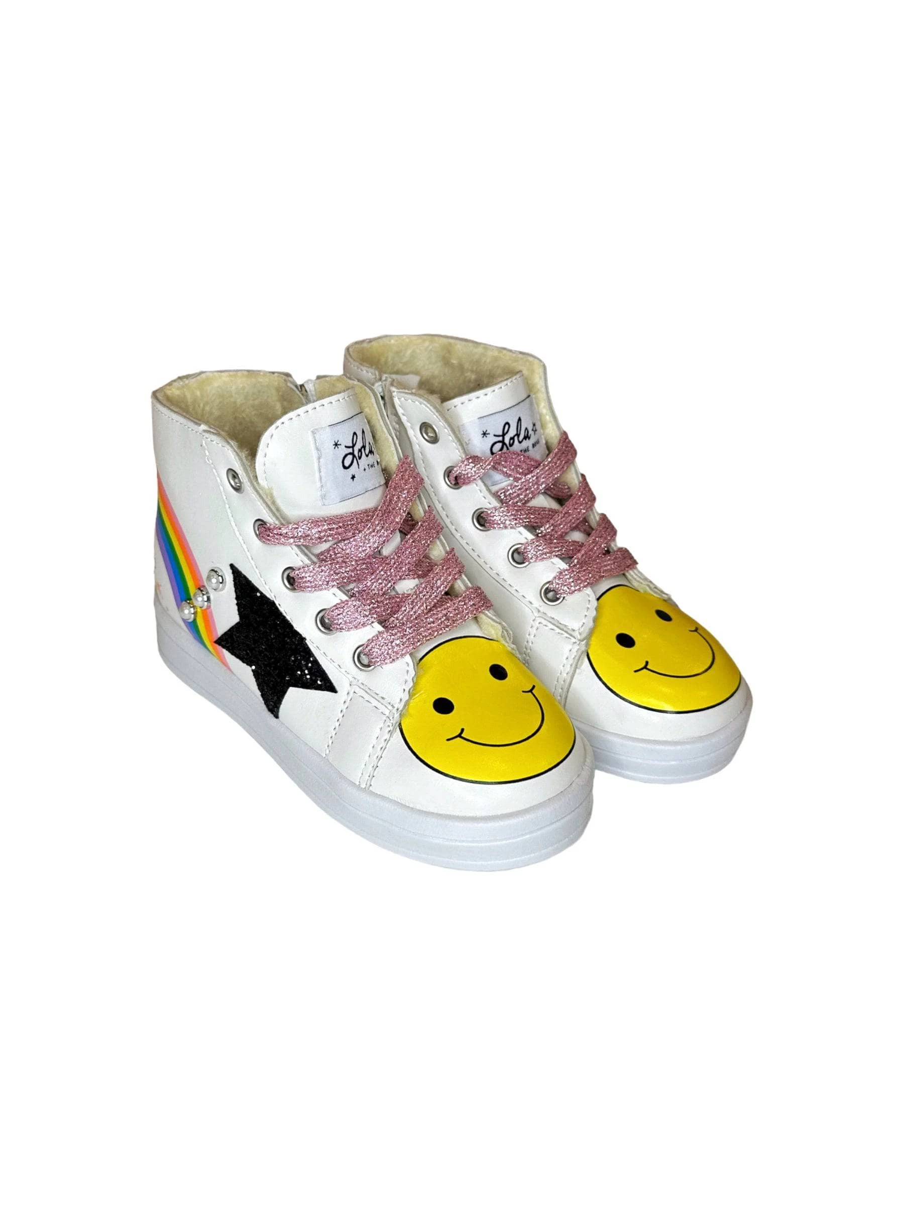Rainbow Smiley Hi Top Sneaker 6 Rainbow Smiley Hi Top Sneaker - Image 6