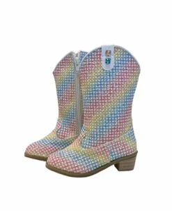 Rainbow Sparkle Cowgirl Boots -Clothing Shop footwear rainbow sparkle cowgirl boots lola the boys 29621556707430