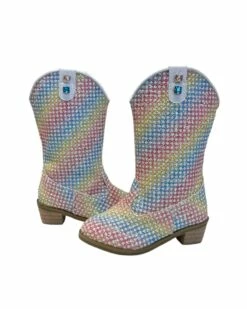 Rainbow Sparkle Cowgirl Boots -Clothing Shop footwear rainbow sparkle cowgirl boots lola the boys 29621556740198