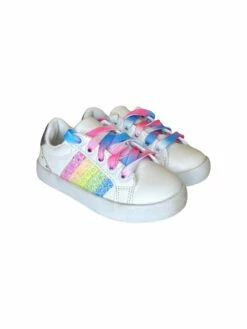 Rainbow Striped Sneakers -Clothing Shop footwear rainbow striped sneakers lola the boys 29657654067302