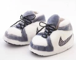 White And Grey Athletic Slippers -Clothing Shop footwear white and grey athletic slippers lola the boys 28328645427302