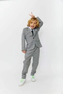 Gray Plaid Piece Suit -Clothing Shop gray plaid piece suit lola the boys 29500227453030