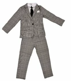 Gray Plaid Piece Suit -Clothing Shop grey plaid piece suit lola the boys 28800844136550