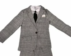 Gray Plaid Piece Suit -Clothing Shop grey plaid piece suit lola the boys 28800844169318