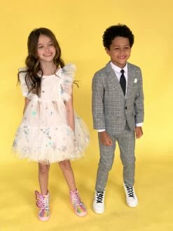 Gray Plaid Piece Suit -Clothing Shop grey plaid piece suit lola the boys 28806133416038