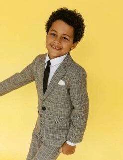 Gray Plaid Piece Suit -Clothing Shop grey plaid piece suit lola the boys 28837765120102